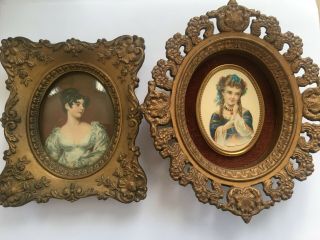 Vintage Framed Art - Countess Grosvenor By Sir Thomas Lawrence & Hubak Lady