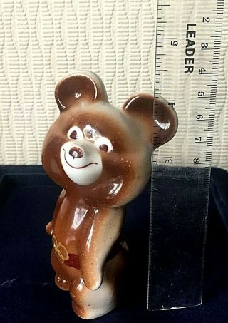Moscow 1980 Xxii Olympic Games Misha Bear Mascot Porcelain Figure