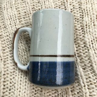 Vintage Otagiri Japan Stoneware Coffee Mug Blue Brown Speckles 3