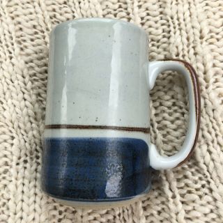 Vintage Otagiri Japan Stoneware Coffee Mug Blue Brown Speckles 4