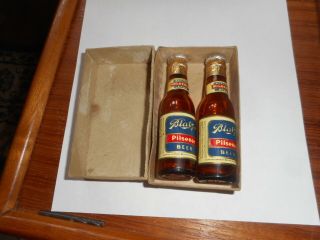 Vtg Blatz Beer Bottle Salt And Pepper Shakers In The Box