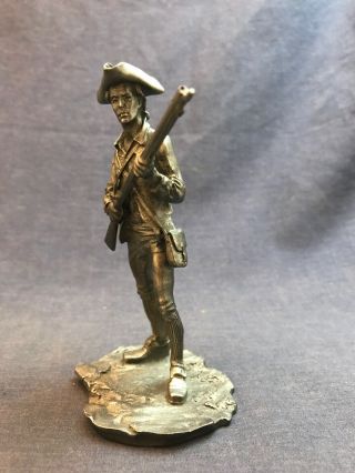 Vintage Fine Pewter THE MINUTEMAN Danbury Revolutionary War Patriots 4 