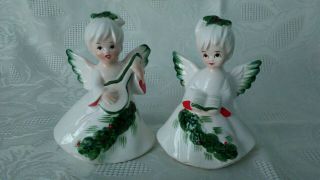 Vtg Lefton Christmas Angel Figurines Made In Japan 6394
