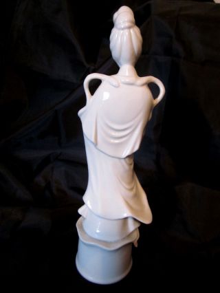 Vintage HOMCO Geisha Girl White Porcelain Figurine 12 inches tall Perfect 1 3