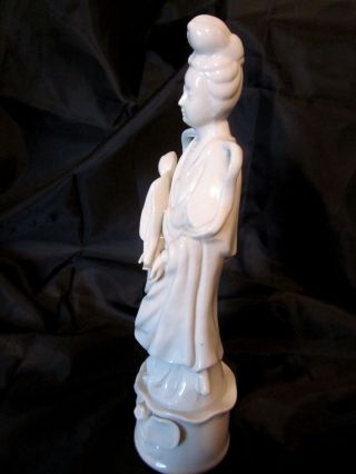 Vintage HOMCO Geisha Girl White Porcelain Figurine 12 inches tall Perfect 1 4