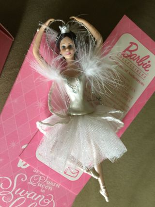 AVON 1997 Barbie Sugar Plum Fairy and 1998 Swan Queen Ornaments 2