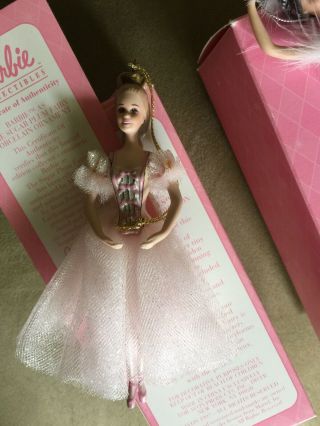 AVON 1997 Barbie Sugar Plum Fairy and 1998 Swan Queen Ornaments 3