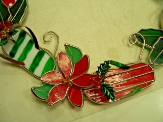 Stained Glass Wreath Christmas At The Beach With Flip - Flops 12 inches 2