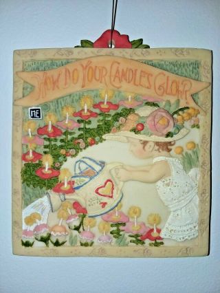 Mary Engelbreit How Do Your Candles Glow Hanging Resin Wall Plaque Art