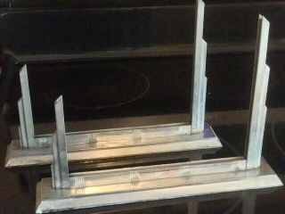 Set Of 2 Art Deco Picture/photo Frames On Base (glass Missing)