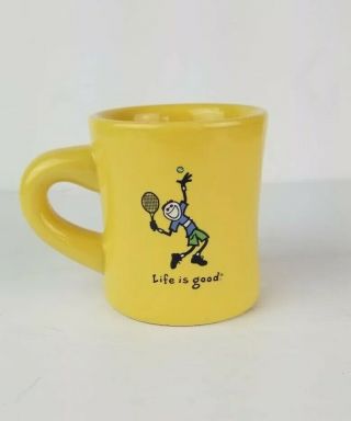 Life Is Good Coffee Mug Do What You Love Love What You Do Cup Tennis Yellow