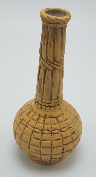 Vintage Frisco Golden Gate Pottery Basket Weave Style Vase