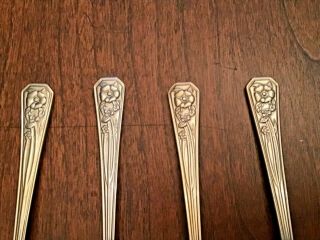 Set of 4 Vintage Avon Nature ' s Best Fruit Jelly Spoons Stainless Steel Japan 4