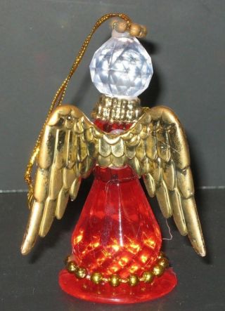 Vintage Roman Inc Angel Ornament Red July Birthstone Org Pkg 2