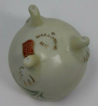 George Z.  Lefton Co.  8213 3 Legged Porcelain Egg Vase Little Girl Flora Vintage 4