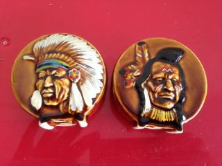 Vintage American Indian Drums Salt & Pepper Shakers Souvenir