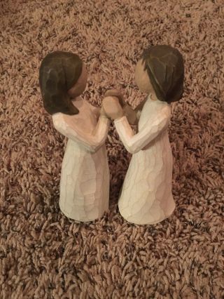 Willow Tree “sisters By Heart ” Susan Lordi Figurine 2000 Demdaco 2 Figures Euc