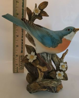1984 Homco Maseterpiece Porcelain Bluebird Bird Figurine/decorative collectible 3