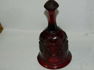 Avon 1876 Cape Cod Ruby Red Glass Hostess Bell 6 - 3/4 " Tall
