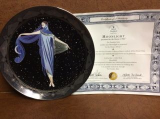 Royal Doulton Franklin " Moonlight House Of Erte Collector Plate With