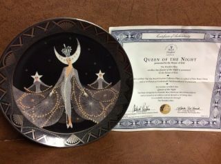 Royal Doulton Franklin Queen Of The Night House Of Erte Collector Plate