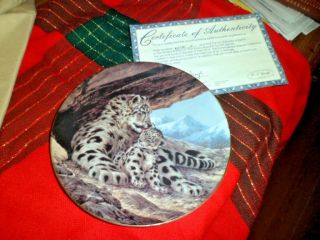 Will Nelson Last Of Their Kind Endangered Species Snow Leopard Plate Orig Bx,