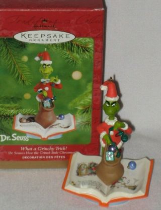 2001 What A Grinchy Trick Dr.  Seuss Grinch Hallmark Keepsake Ornament