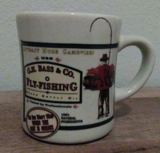 G.  H.  Bass & Co.  Fly Fishing Ivory Coffee Mug,  Father 
