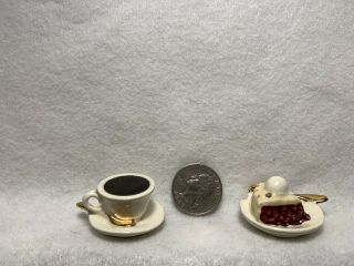 Arcadia Miniature Pie & Coffee Salt And Pepper Shakers