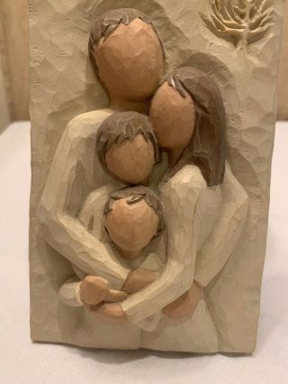 Willow Tree Wall Plaque Family " A Lifetime Of Love " 4 " X 6 " 3 D