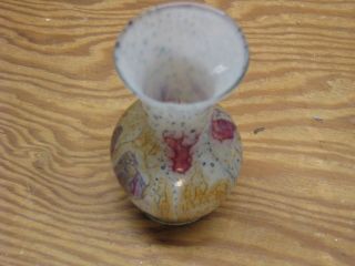 MULTICOLORED MINI VASE - - GLASS WITH BRIGHTLY COLORED OVERLAY 3