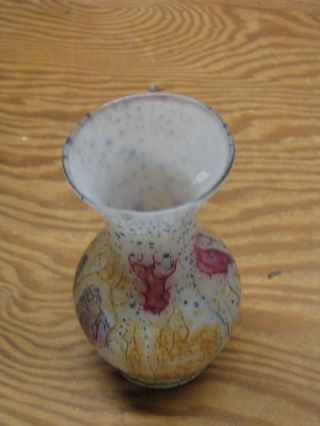 MULTICOLORED MINI VASE - - GLASS WITH BRIGHTLY COLORED OVERLAY 4