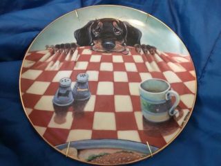 Danbury " Hungry Hound " By Gary Patterson Collector Plate.  Numbered
