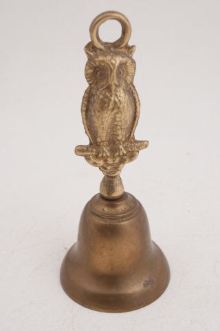 Brass Owl Bell W/clapper Solid (d5l)