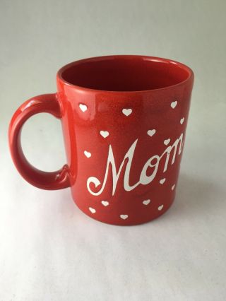 Waechtersbach Germany Mom Red White Hearts Coffee Mug Mothers Day Valentine Love