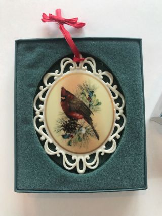 Lenox Winter Greetings Red Cardinal Christmas Ornament Signed Mcclung
