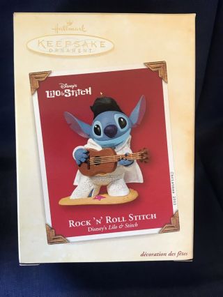 2003 Hallmark Keepsake Ornament Disney’s Lilo And Stitch Rock ‘n’ Roll Stitch