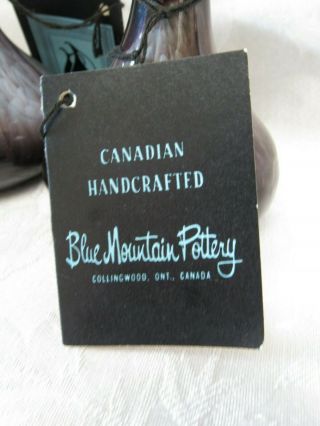 Canadian Hand Crafted Blue Mountain Pottery 2 Bud Vases With Swing Tags 5