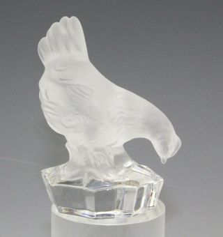 Signed Goebel Frosted Crystal Chicken Hen Glass Bird Paperweight Sculpture HZ2 2