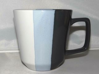 Room Essentials Gray White Stripe 14oz.  Coffee Mug Cup Stoneware Re Target