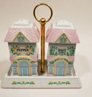 Lenox Village Salt And Pepper Set,  Shabby Country Chic