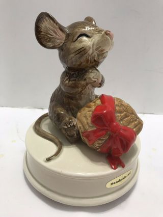 Otagiri Gibson Cards Christmas Mouse With Present Music Box “my Favorite Things”