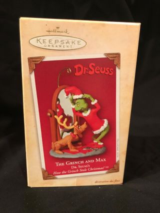 Hallmark Keepsake Christmas Ornament The Grinch And Max Dr.  Seuss 2004