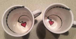 Ball and Chain Coffee Mugs Lorrie Veasey Our Name is Mud Wedding or Anniversary 2