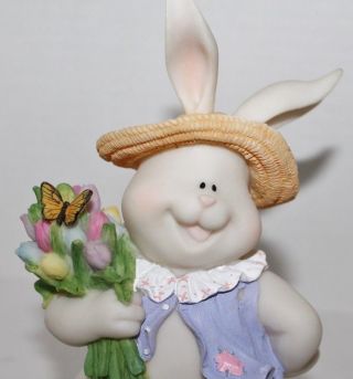 Home Interior - Set of 2 - Easter Bunny Figurines - 2003 - 7 1/2 