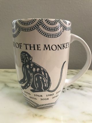 Chinese Zodiac Mug Year Of The Monkey 16 Oz Coffee Mug Coventry Porcelain Euc