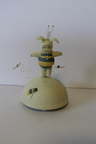 Dept 56 Snowbunnies Bumble Bee Revolving Music Box Plays You Are My Sunshine