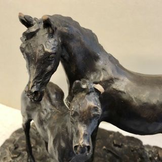 Lanford Monroe Horse Sculpture Remington Style Bronze The Young Stallion 3