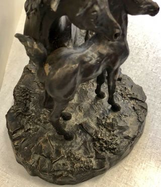Lanford Monroe Horse Sculpture Remington Style Bronze The Young Stallion 4