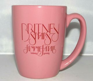 Britney Spears Femme Fatale Tour 10oz.  Coffee Mug Tea Cup Pink Ceramic